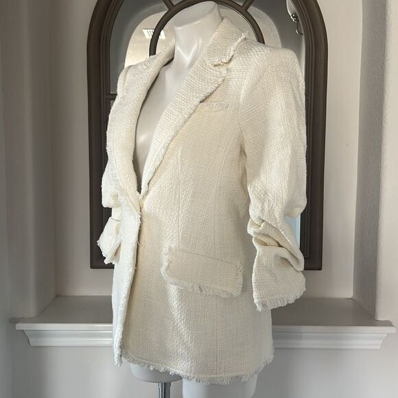 Cinq à Sept Khloe Bouclé Blazer in Gardenia, NWT, Size 4 - Picture 8 of 15
